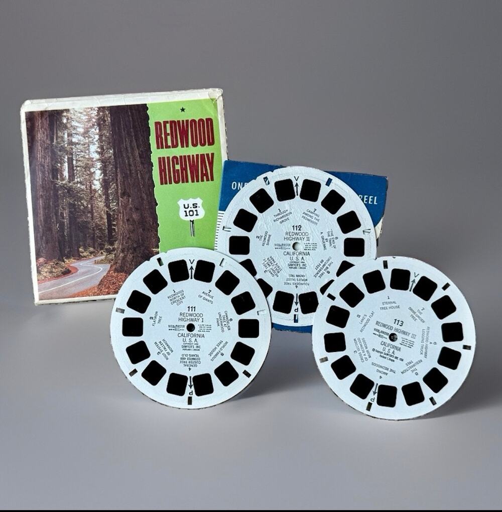 Vintage Sawyer's View-Master Redwood Highway California 3 Reel Set 111, 112,113